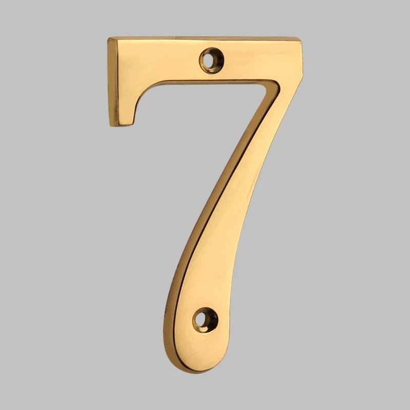 Solid brass oval house number sleek modern exterior address marker with premium curb appeal design