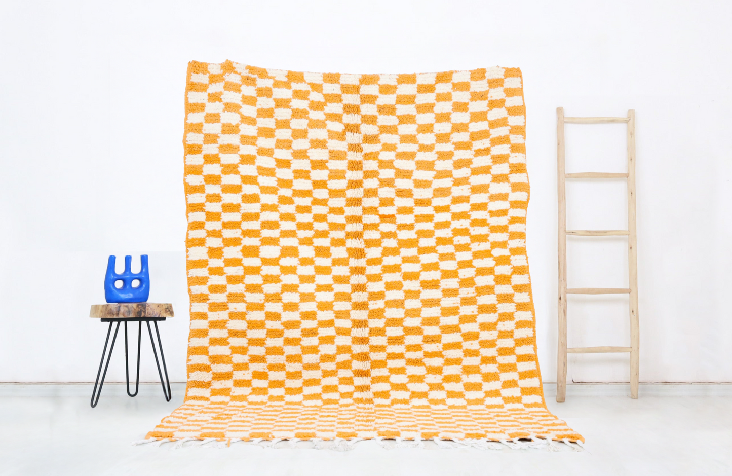 Anzar  Moroccan Checkered Rug 4'4" x 5'9" - Urbann-Vibe