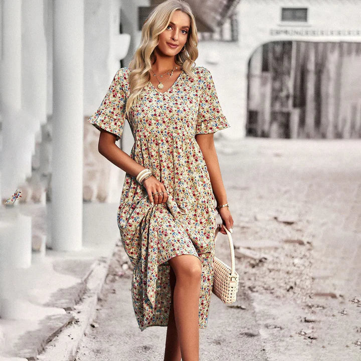 Floral print Lena summer dress lightweight easy-care design for all-day comfort and versatile style