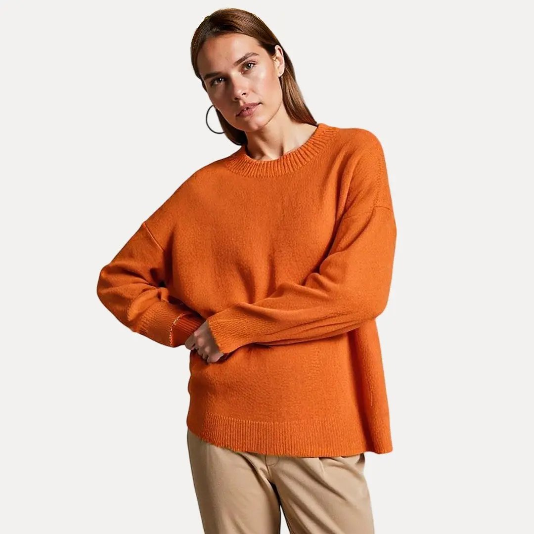 Arabella women's oversized knitted sweater relaxed fit cozy soft texture autumn winter comfort