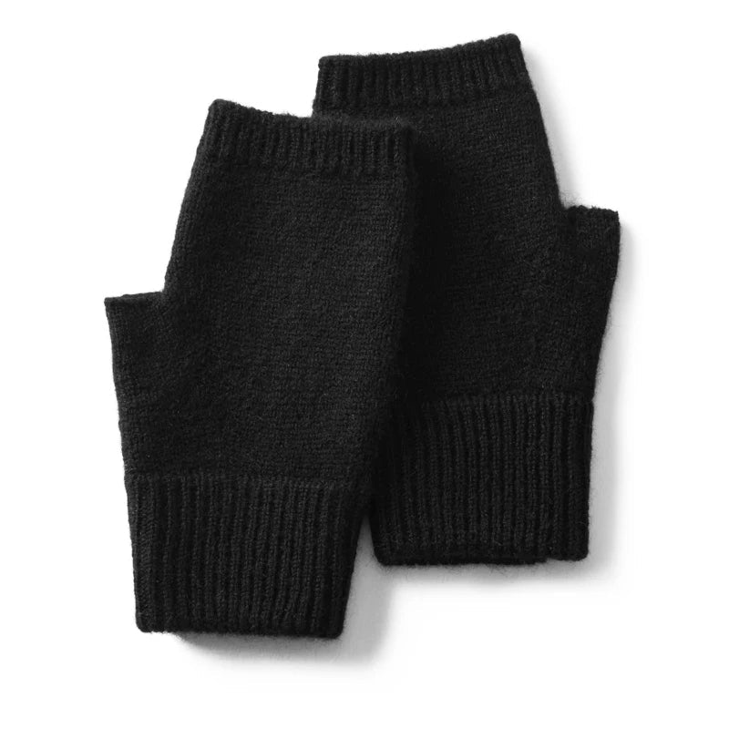Women's pure cashmere fingerless mittens in elegant colors, luxuriously soft arctic warmth