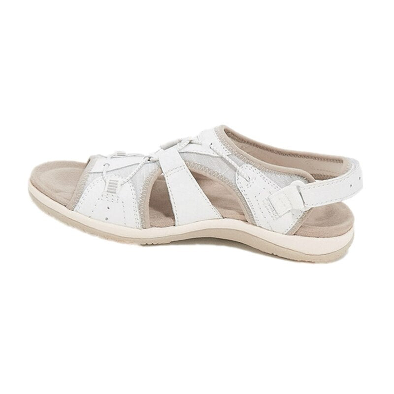 Women's sky-blue open-toe sport sandals with cushioned sole and adjustable back strap
