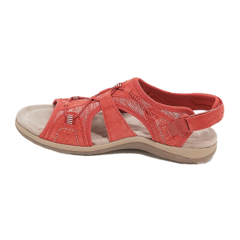Women's sky-blue open-toe sport sandals with cushioned sole and adjustable back strap