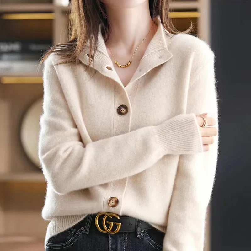 Arlina women's merino cardigan lightweight draped knit sculpted silhouette polished everyday style