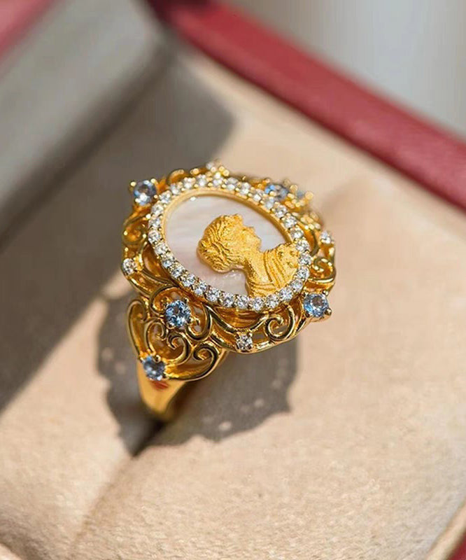Bagues Art Gold en argent sterling et zircons surdorés - Urbann-Vibe