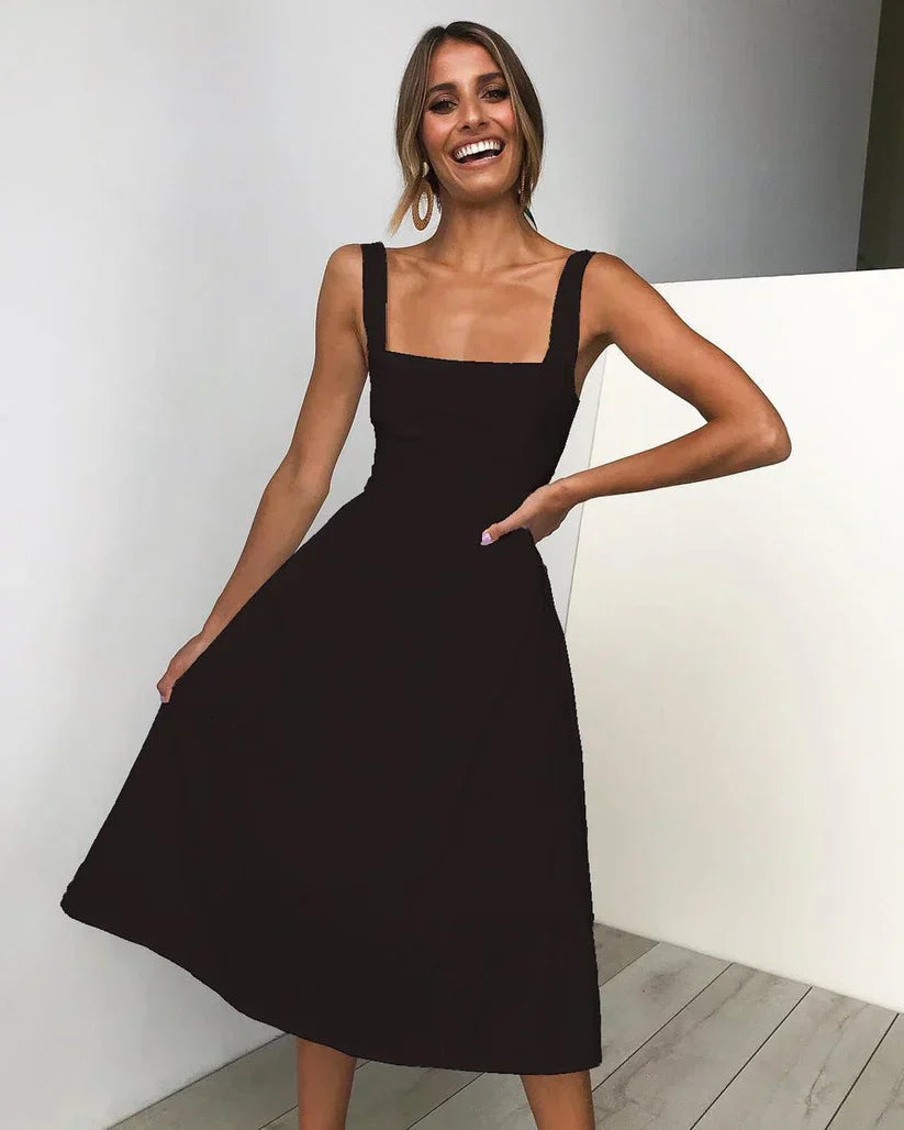 Women's solid color formal evening gown timeless silhouette elegant long dress comfortable fit