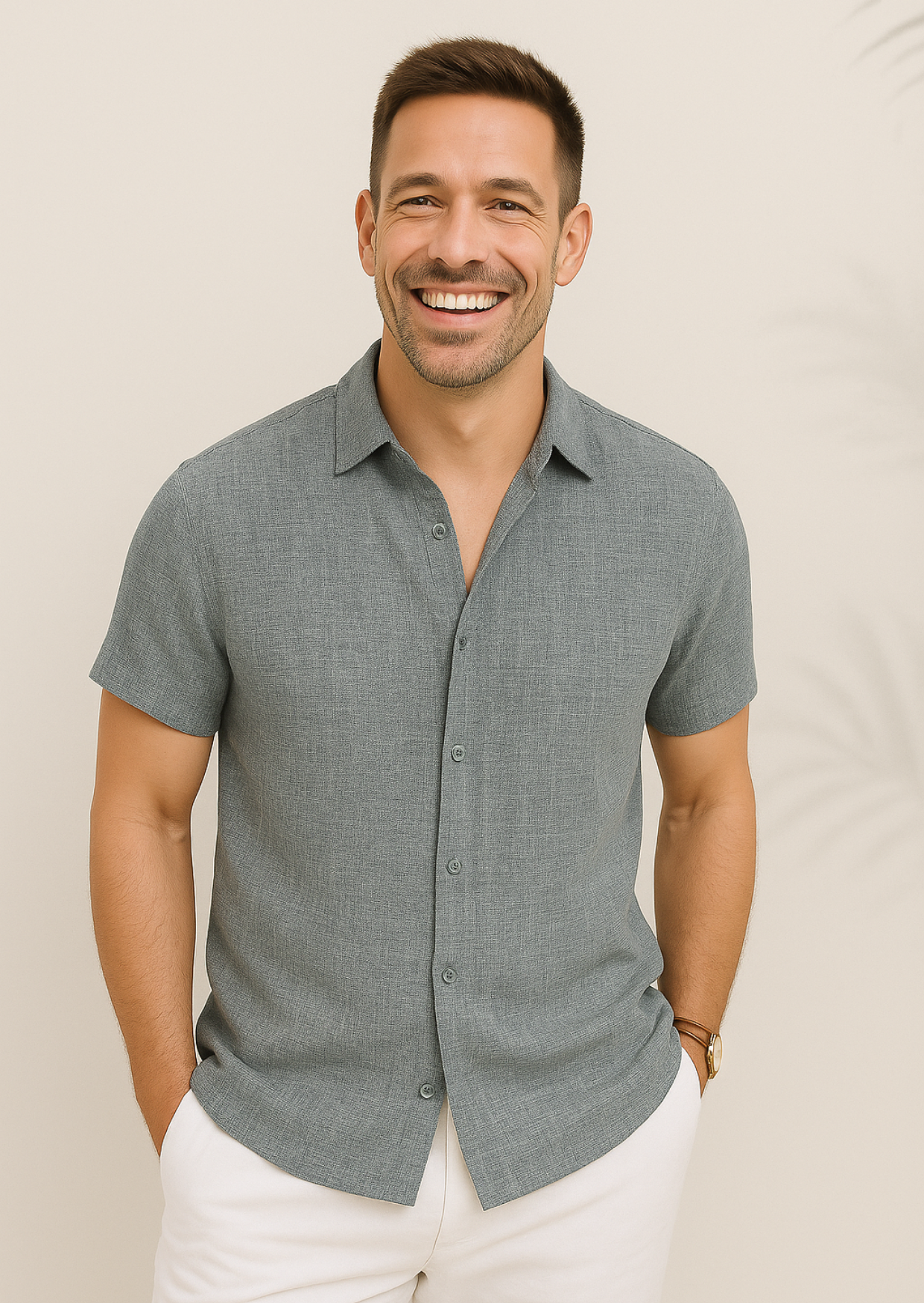Men's breathable white polo shirt lightweight tailored fit moisture-wicking fabric for warm days