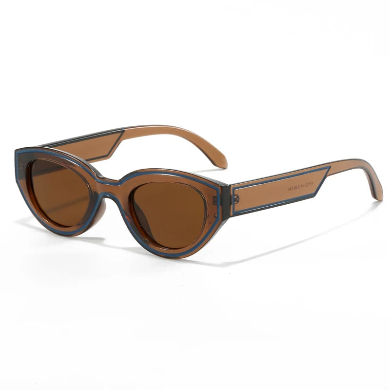Aurelia cat eye sunglasses vintage glam bold contours UV protection fashion women brown tortoise