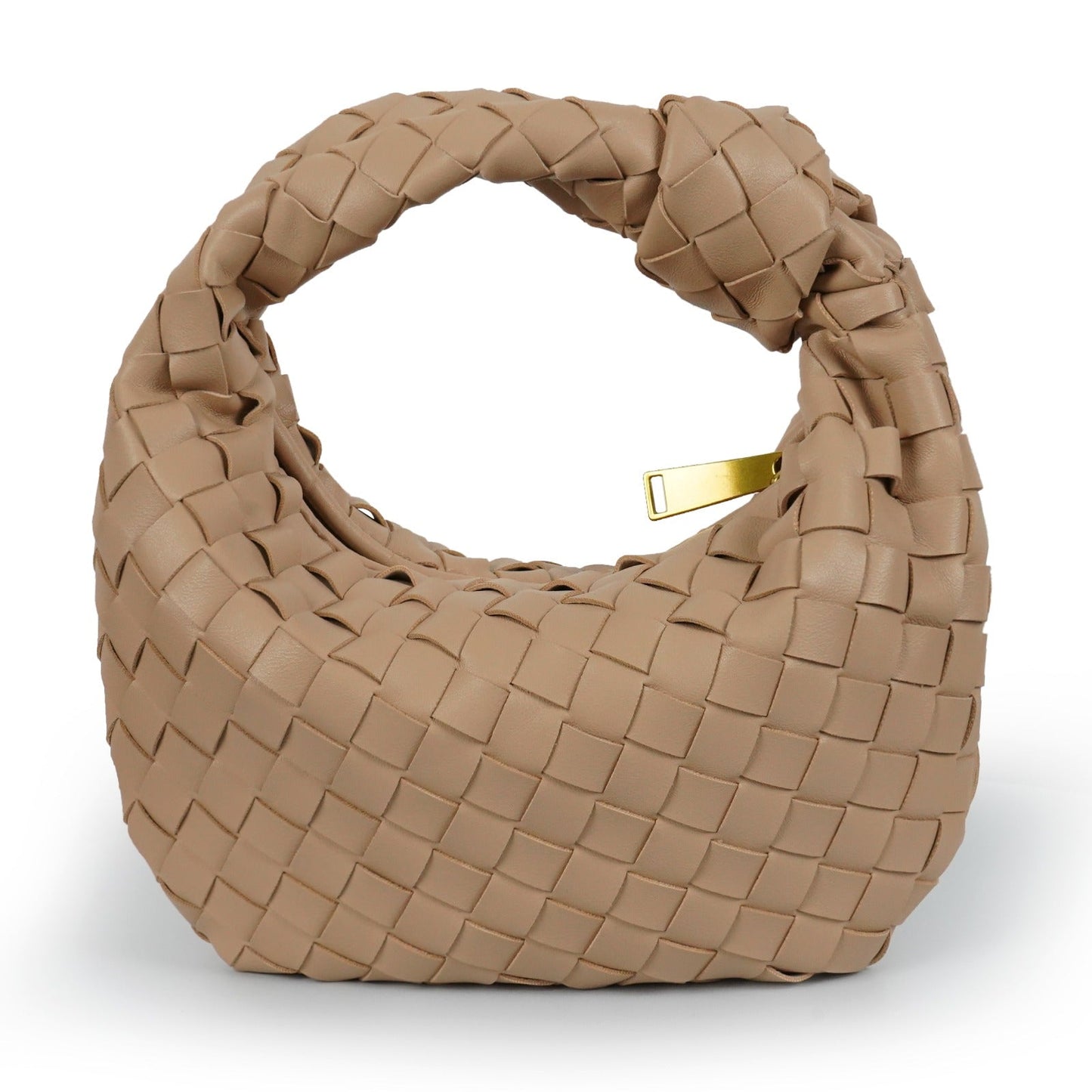 Danielle woven mini handbag vegan leather structured texture compact timeless chic women