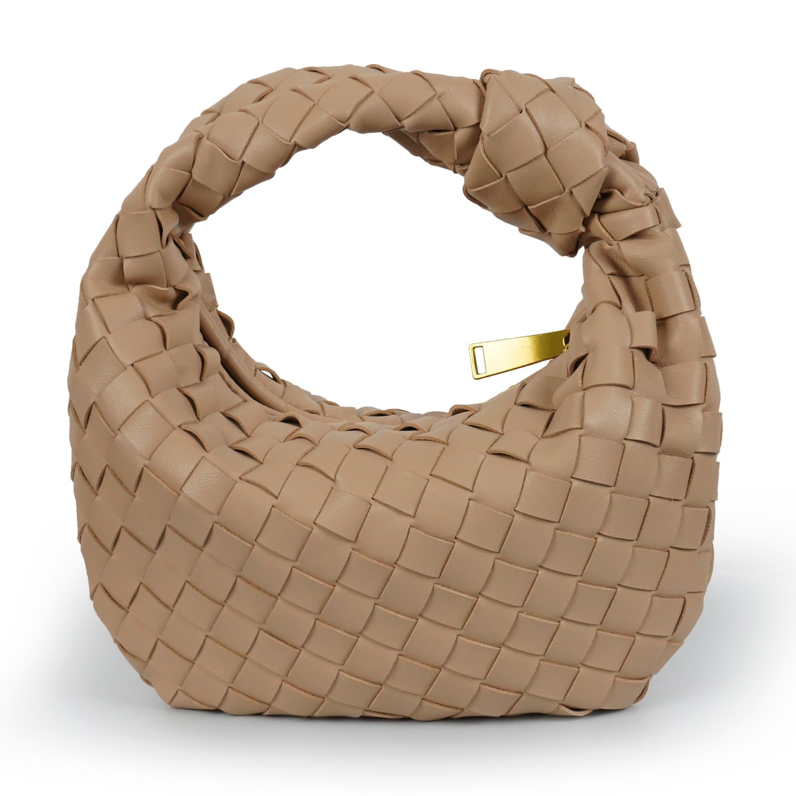 Danielle woven mini handbag vegan leather structured texture compact timeless chic women