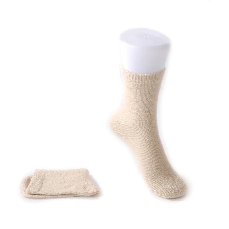Aurora cozy cashmere socks in plush thick-knit design for luxurious cold weather warmth and comfort