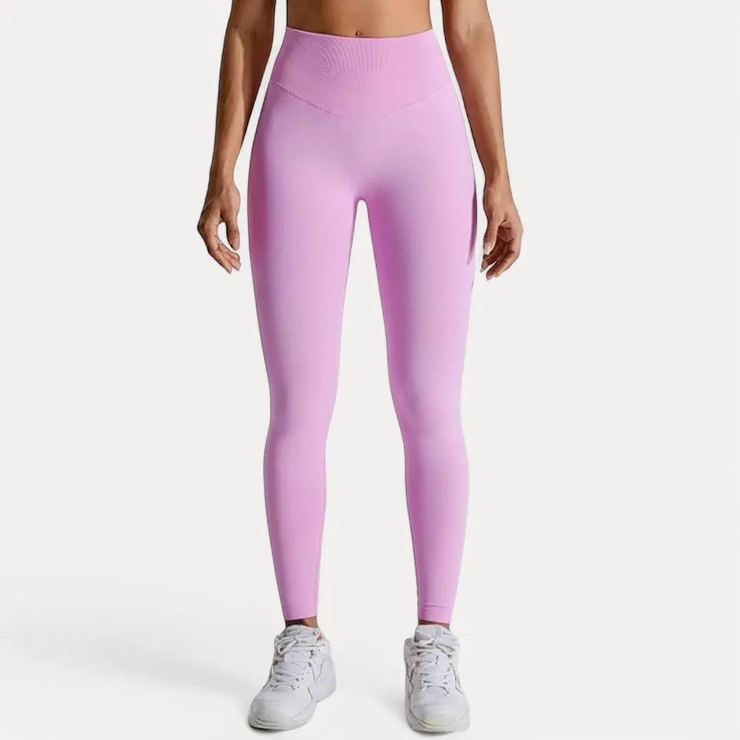 Black high-waist sculpt workout leggings for women with tummy control and scrunch butt-lift