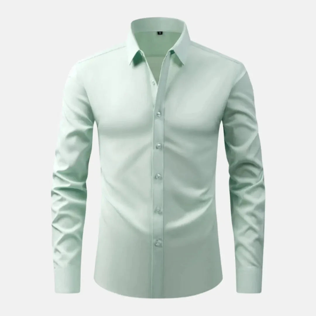Axel slim fit tailored dress shirt crisp white long-sleeve professional style with refined silhouette