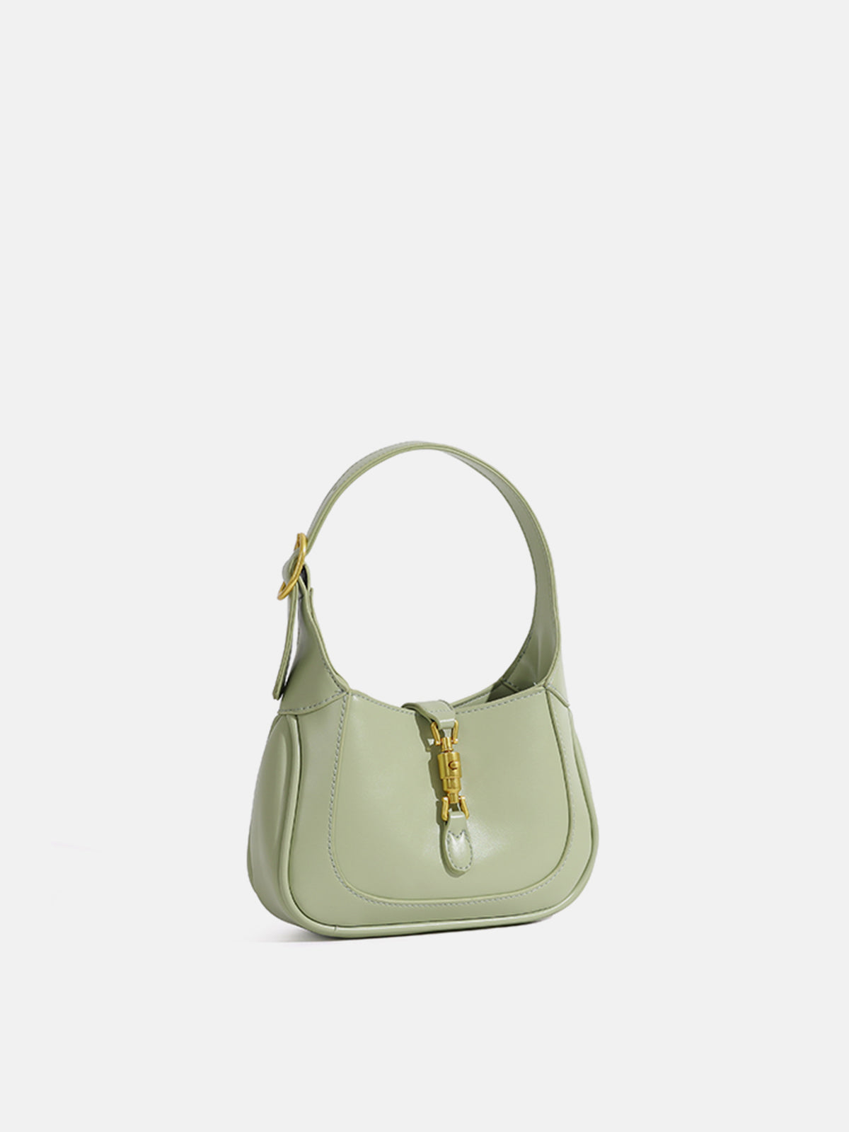 Pastel mini shoulder bag curved silhouette gold-tone hardware compact everyday chic women accessory
