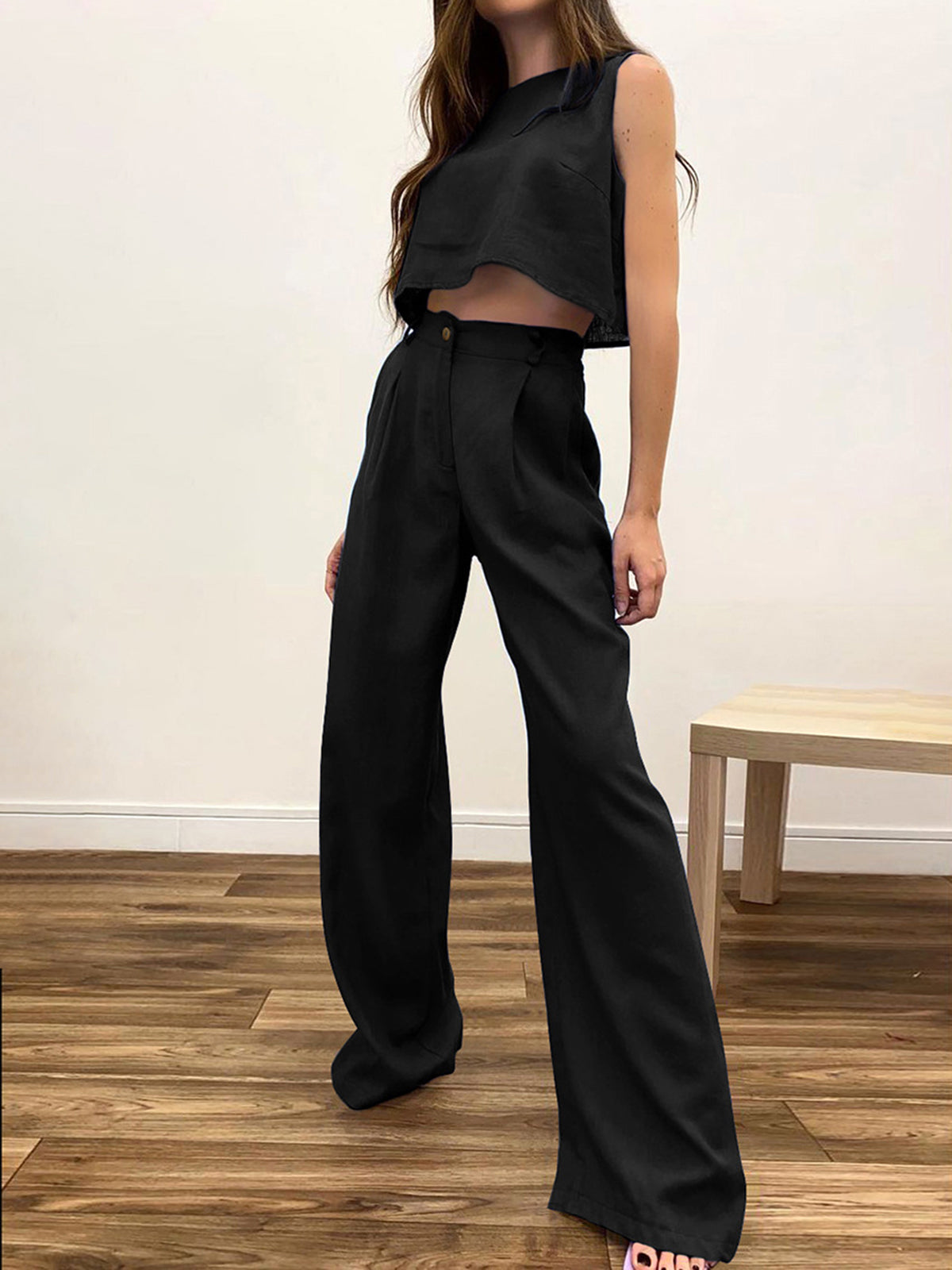 Fenne women two-piece pant set elegant office evening coordinated polished contemporary style