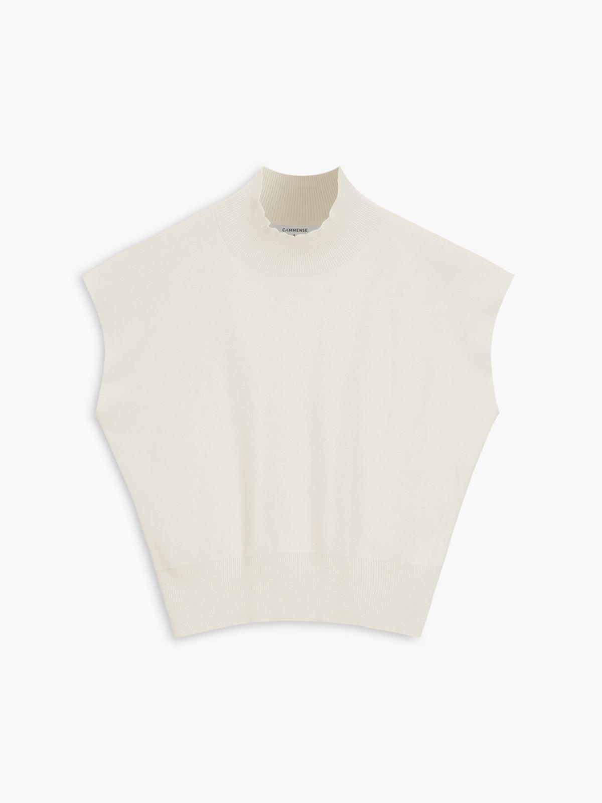 Solid color unisex knit pullover sweater vest casual minimalist layering piece for relaxed everyday wear