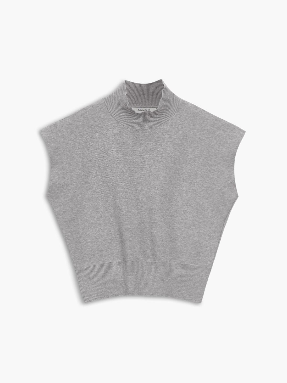 Solid color unisex knit pullover sweater vest casual minimalist layering piece for relaxed everyday wear
