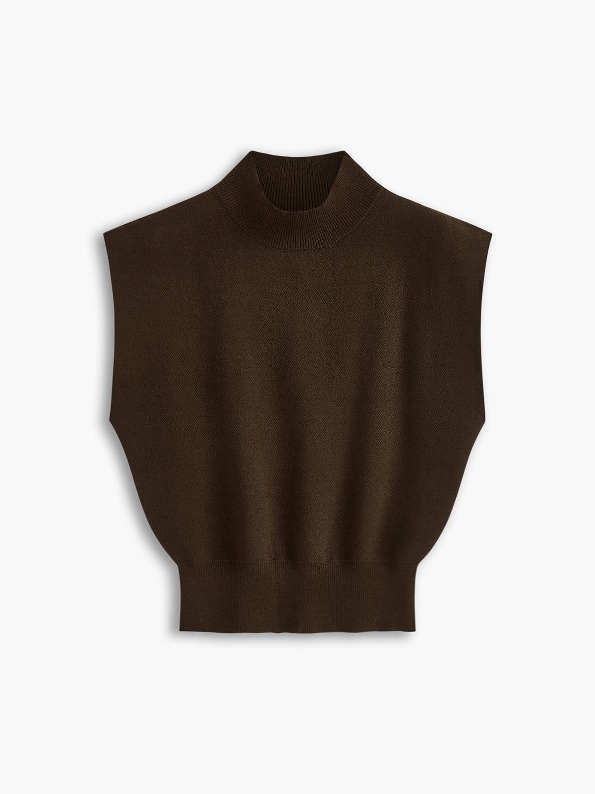 Unisex solid color knit pullover sweater vest casual minimalist sleeveless layering piece