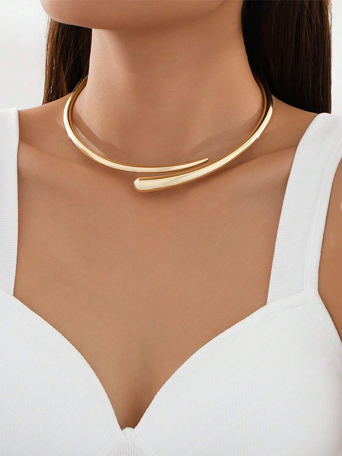 Gold Water Drop Open Choker Necklace - Urbann-Vibe
