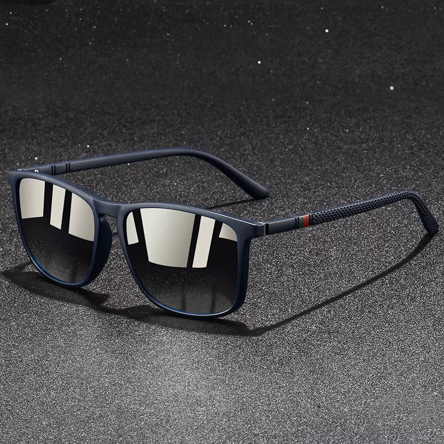 Slate polarized sunglasses UV400 protection anti-slip arms sleek temple accents outdoor eyewear