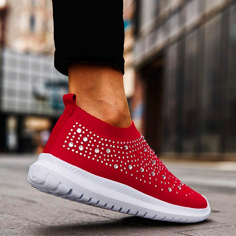 Women's slip-on orthopedic sneakers with padded sole, natural foot alignment support, and laceless comfort design