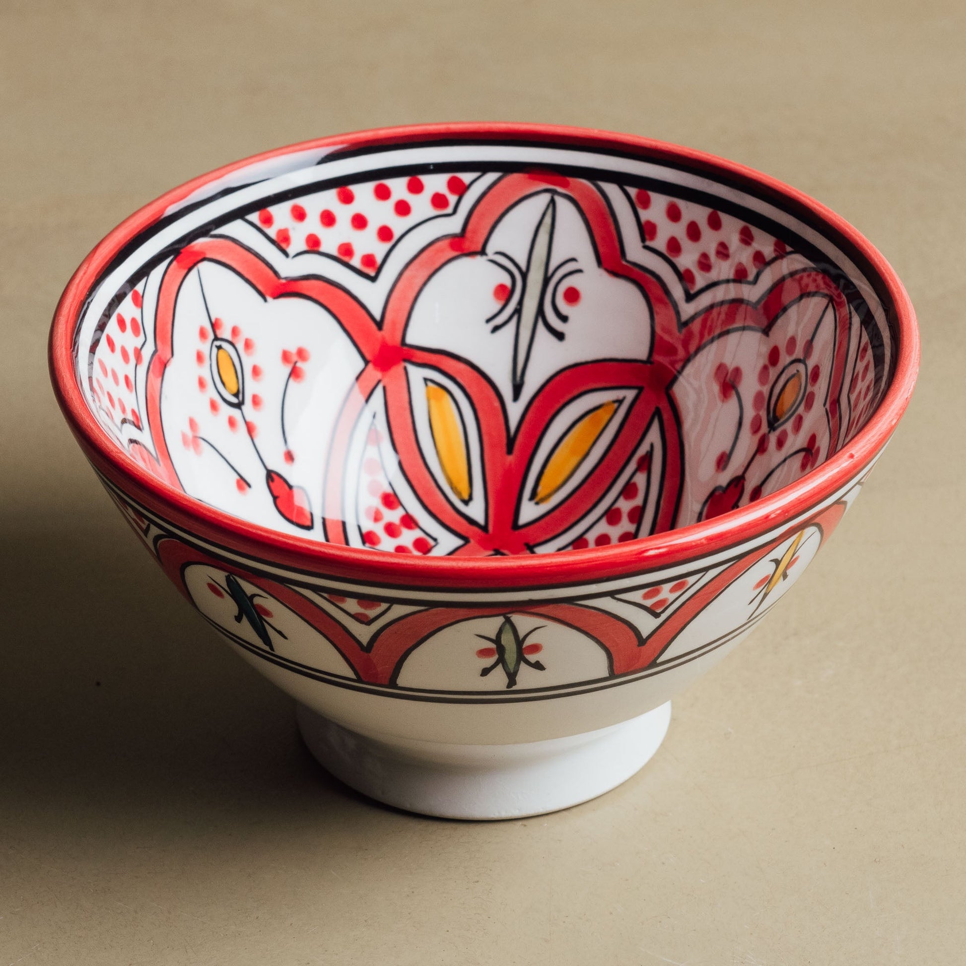 Fez Red Bowl - Moroccan Dinnerware - Urbann-Vibe