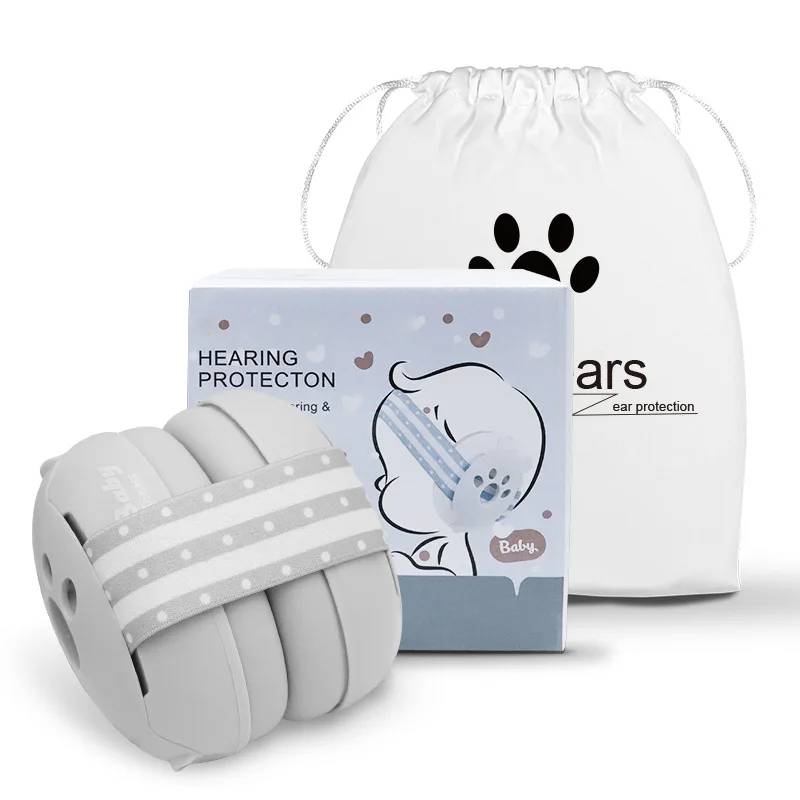 Baby earmuffs premium hearing protection adjustable soft polyester headband noise reduction for infants