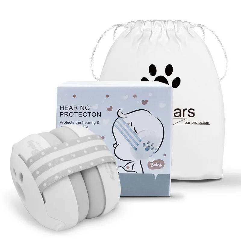 Baby earmuffs premium hearing protection adjustable soft polyester headband noise reduction 0-36 months