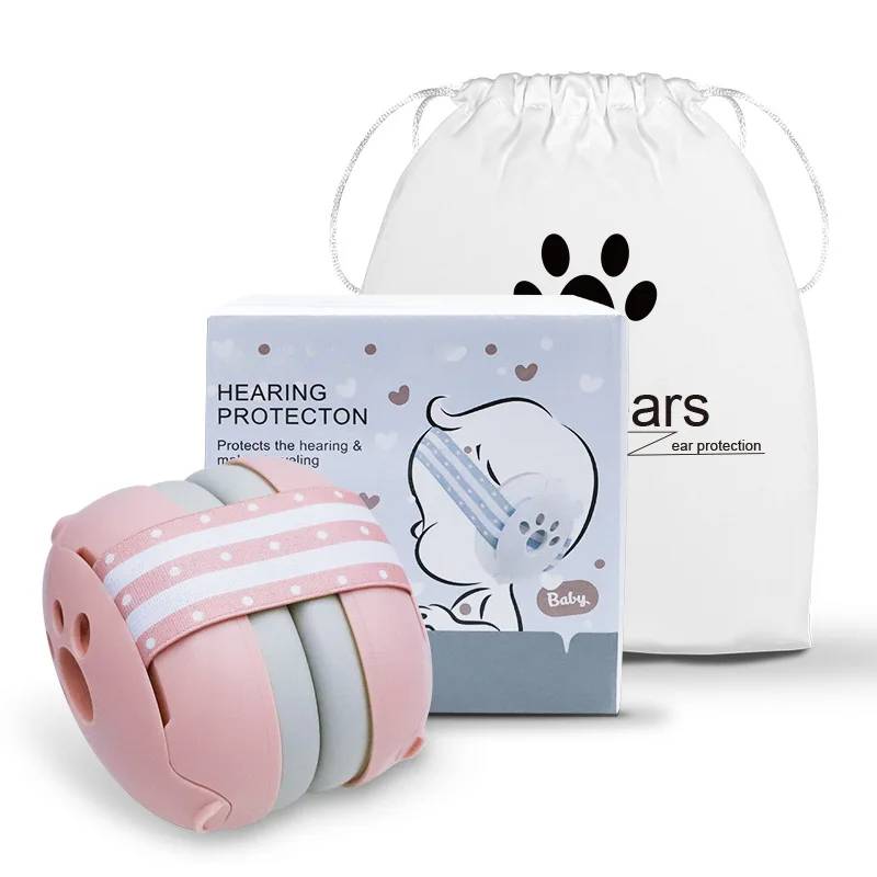 Baby earmuffs premium hearing protection adjustable soft polyester headband noise reduction 0-36 months