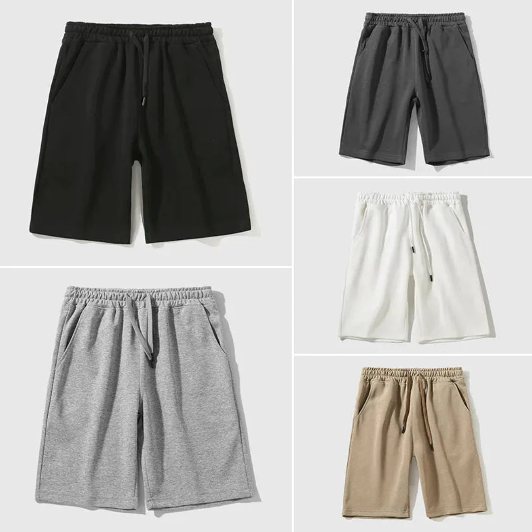 Baste men's gray drawstring jogger shorts relaxed cotton-polyester blend casual everyday comfort