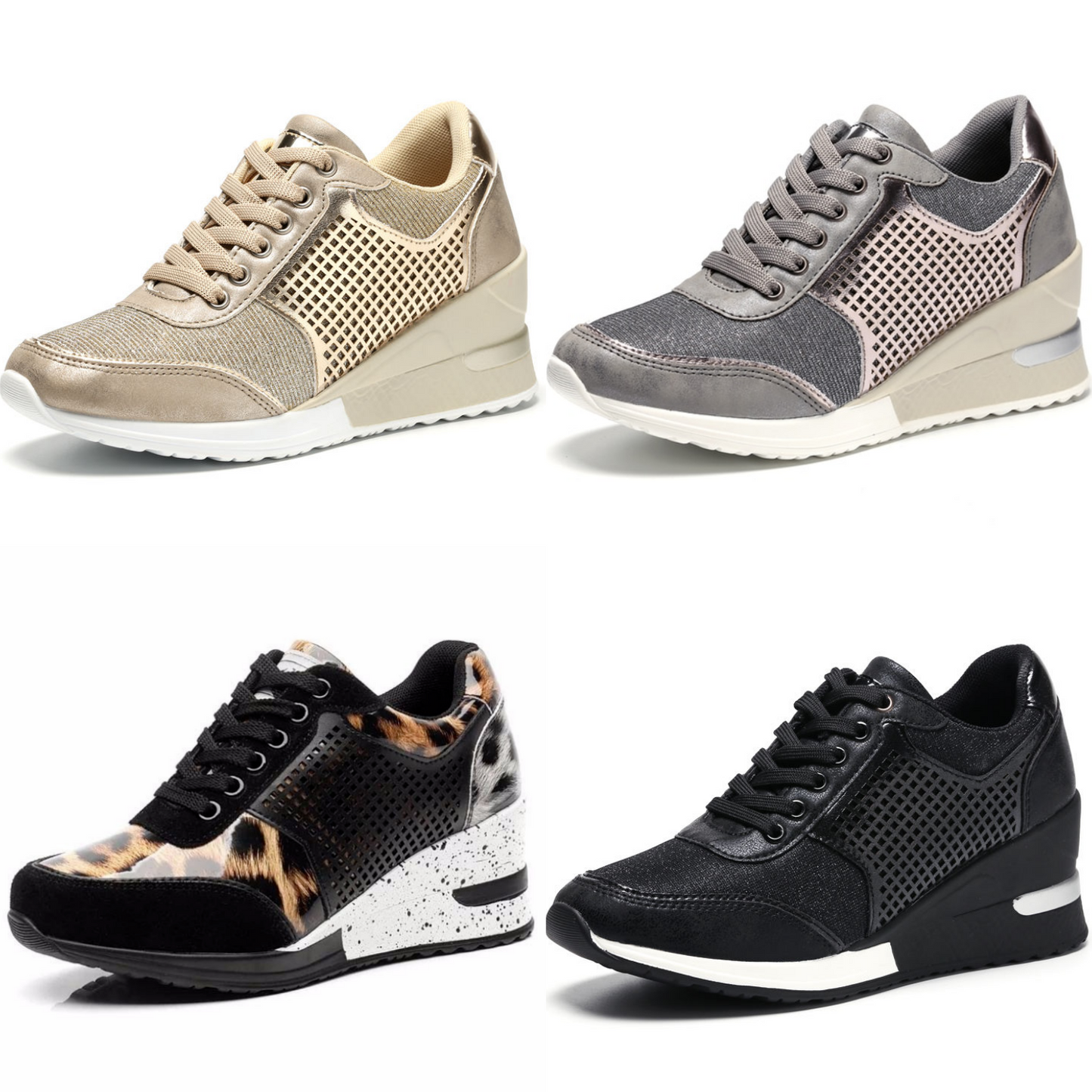 Women's beige adaptive wedge heels with elegant silhouette and all-day comfort foot-friendly smart design