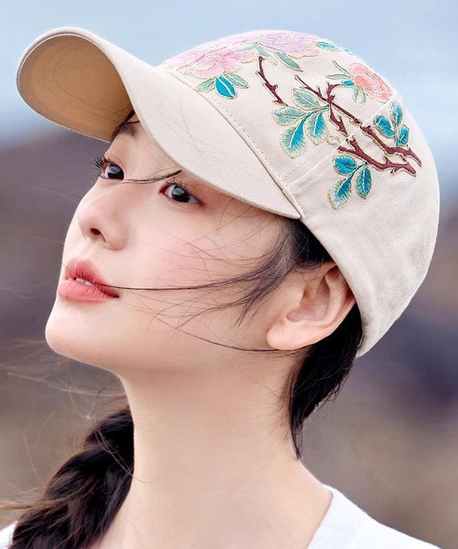Belle casquette de baseball brodée beige - Urbann-Vibe