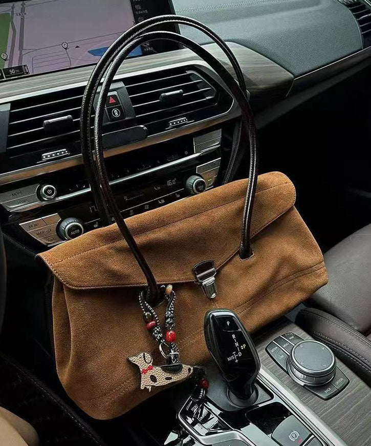 Magnifiques sacs à bandoulière en faux daim résistants en patchwork kaki - Urbann-Vibe