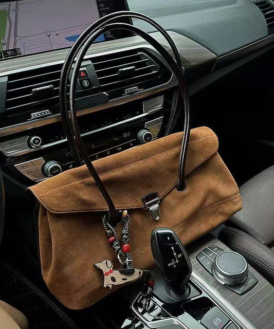 Magnifiques sacs à bandoulière en faux daim résistants en patchwork kaki - Urbann-Vibe