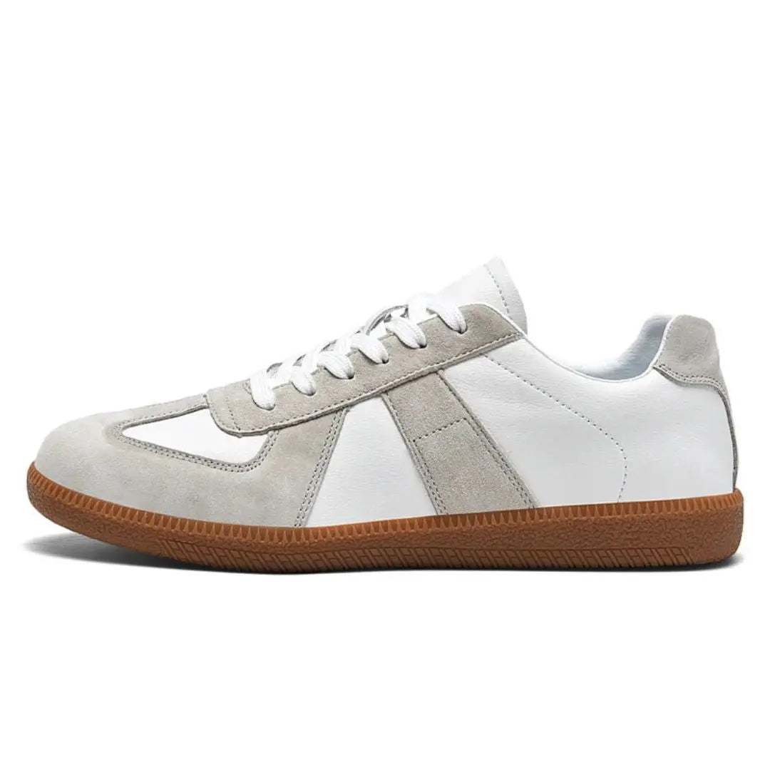 Beckett unisex low-top sneakers suede leather upper gum sole cushioned insole casual everyday style