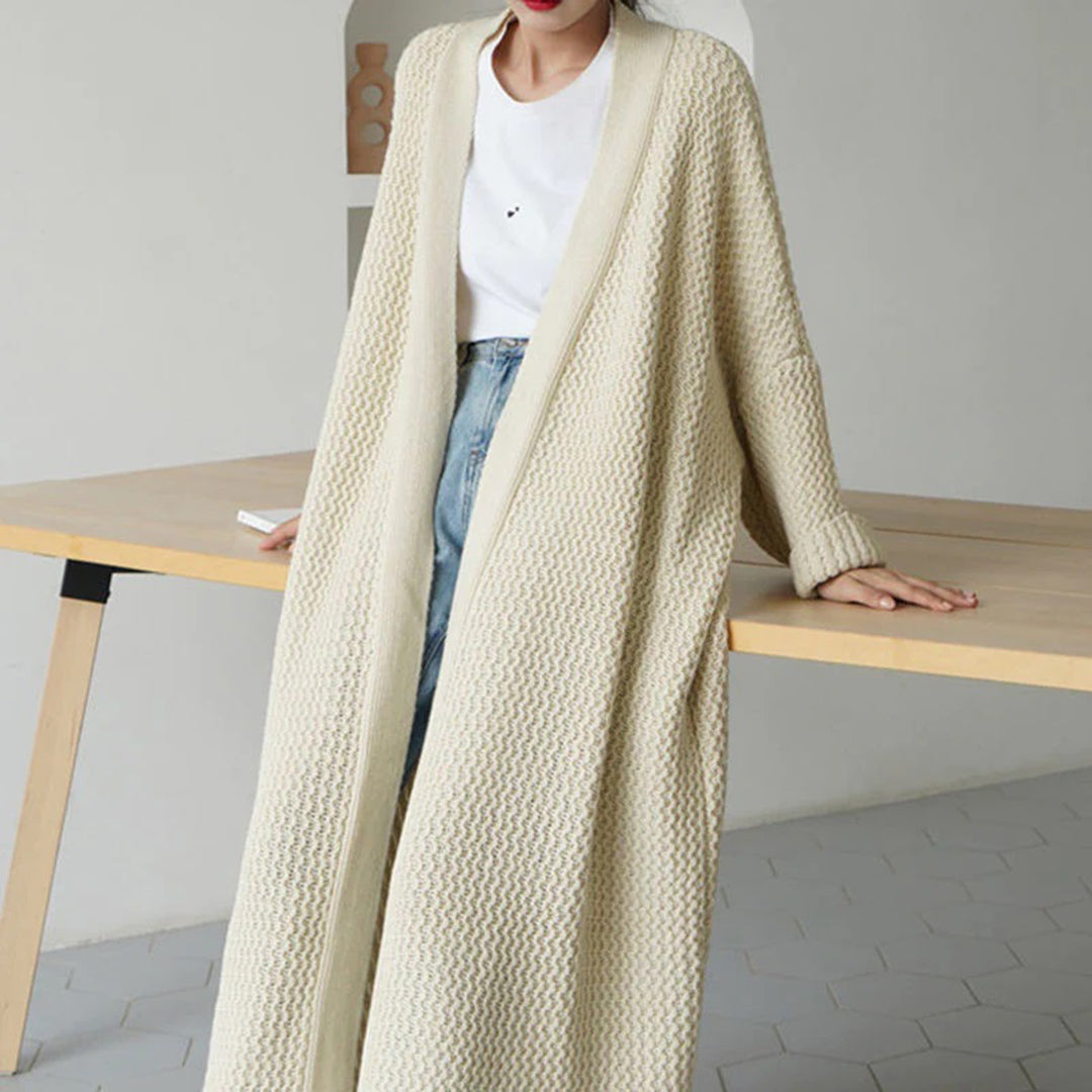 Harper women's open front oversized winter cardigan bold color cozy casual layering knit