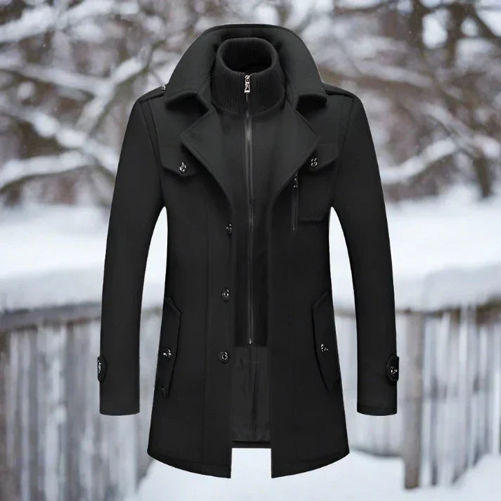 Beint thick winter coat high collar extra-long sleeves cold weather insulated outerwear
