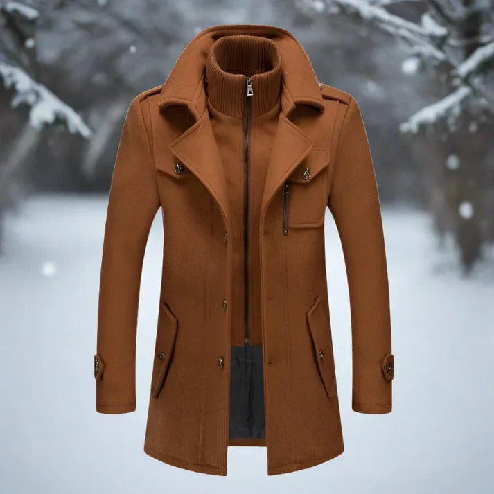 Beint thick winter coat high collar extra-long sleeves cold weather insulated black oversized style