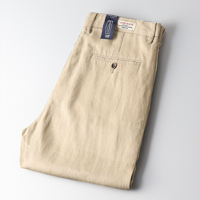 Belmont tapered linen-cotton trousers lightweight breathable slim fit for professional wear