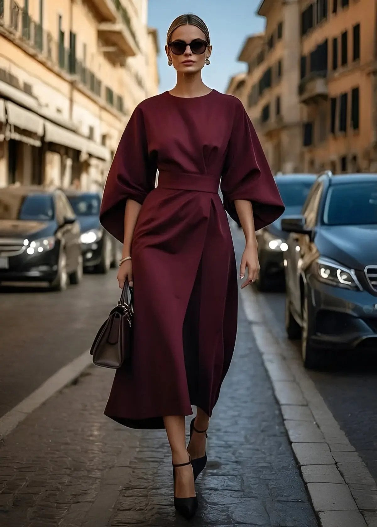 Aurora Belted Maxi Dress For Women Effortless Elegance With Flowy Comf