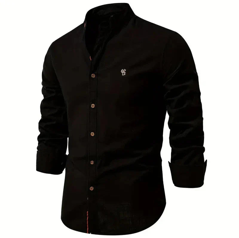 Men's slim fit breathable maxi shirt, versatile all-season lightweight design for casual and semi-formal wear