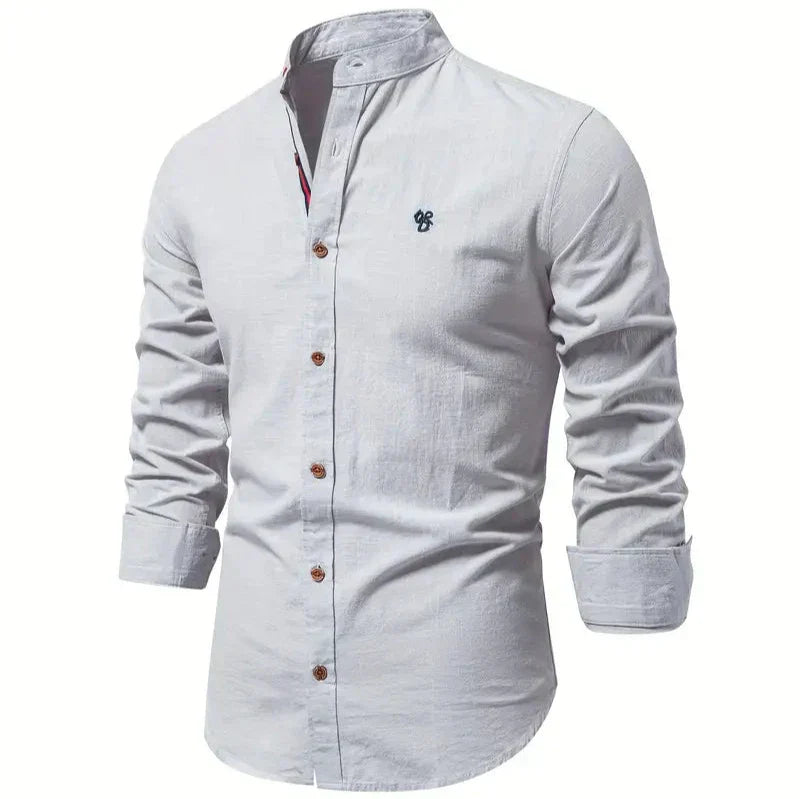 Men's slim fit breathable maxi shirt all-season lightweight easy-care casual semi-formal everyday wear