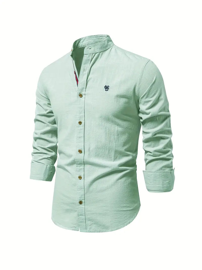 James slim fit men's dress shirt white premium 100% cotton breathable lightweight semi-formal essential