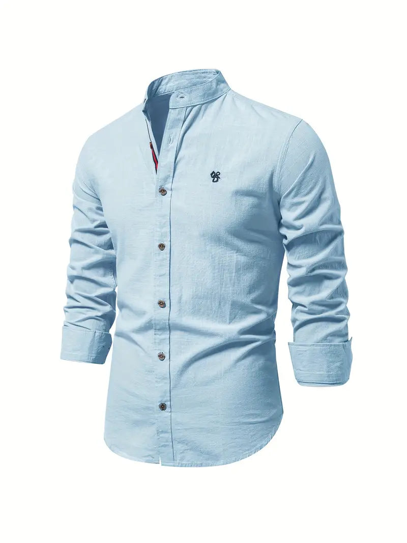 James slim fit men's dress shirt white premium 100% cotton breathable lightweight semi-formal essential