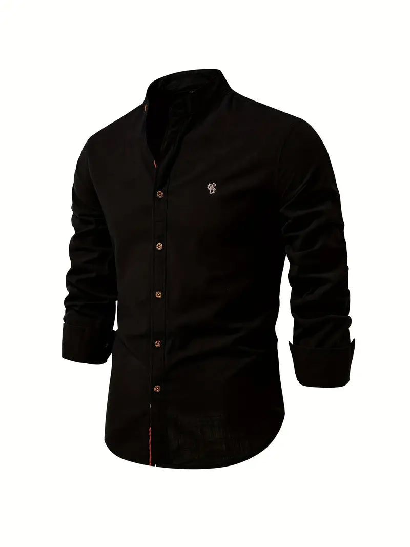 James slim fit men's white cotton shirt modern semi-formal style with breathable lightweight fabric