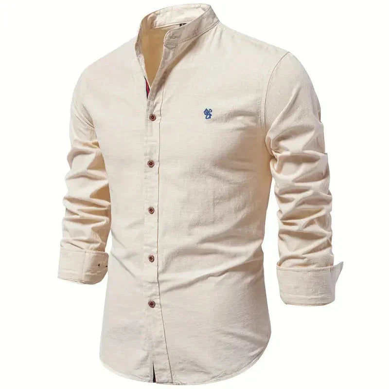 Men's slim fit breathable maxi shirt, modern silhouette for casual and semi-formal all-season wear