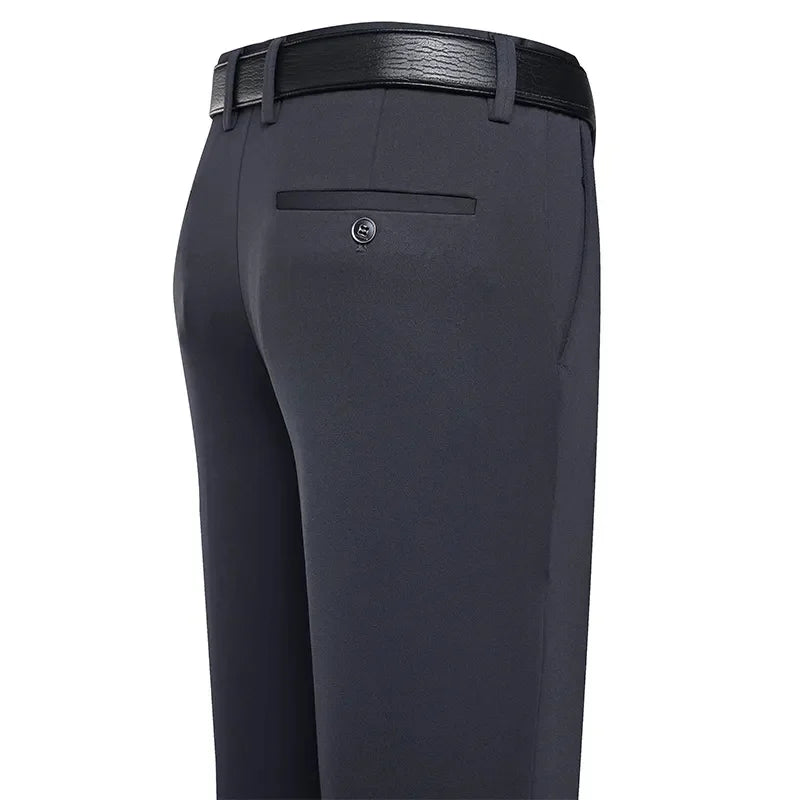 Men's slim-fit stretch suit trousers breathable fabric business casual all-day comfort
