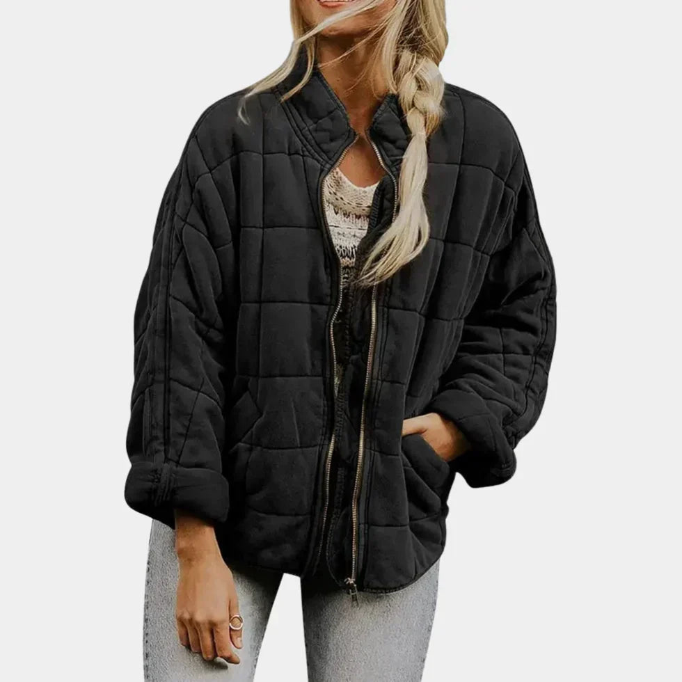 Lyric women's autumn jacket cozy relaxed fit sustainable everyday warmth in versatile neutral tones