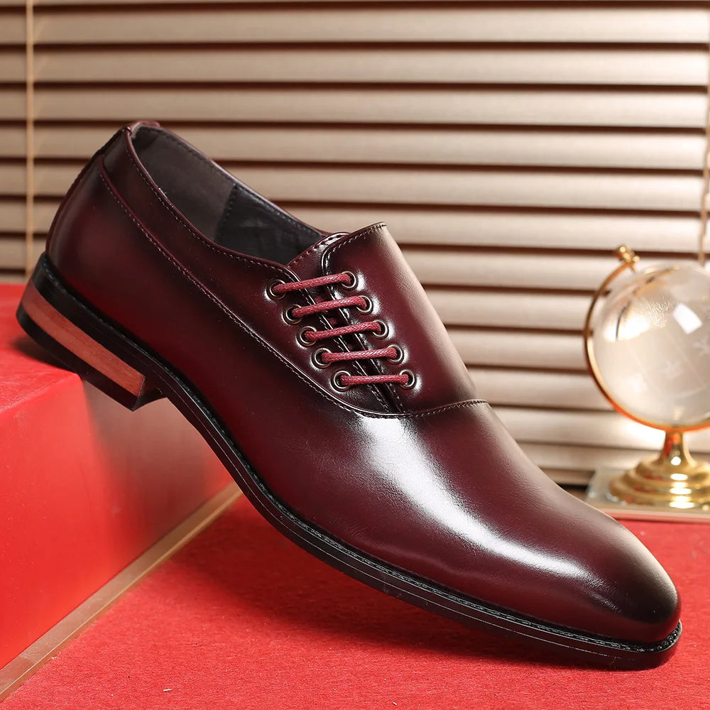 Bertolini genuine leather Oxford shoes black polished sleek formal silhouette for modern professionals