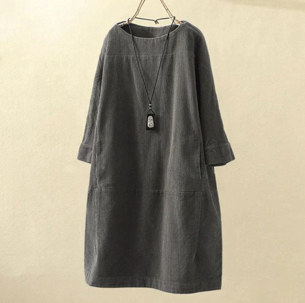 Bertha women's corduroy dress warm textured fabric timeless silhouette versatile everyday daywear